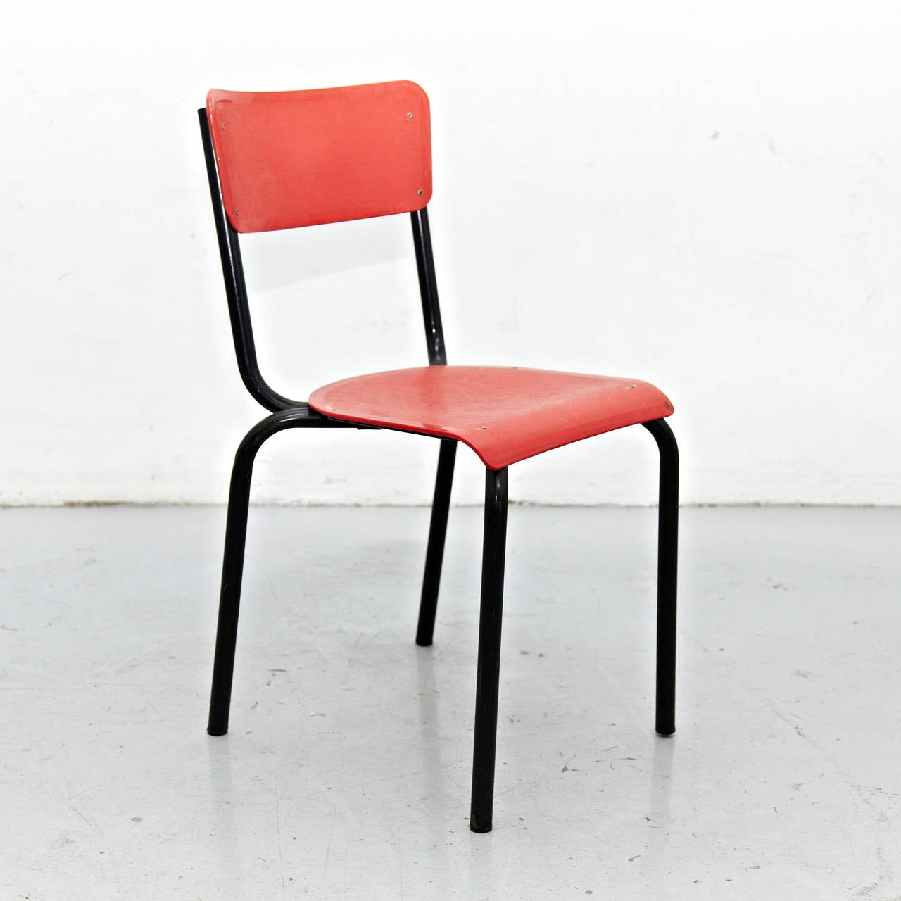 Mid-Century Modern Set of 10 Pierre Guariche Chair for Meurop, circa 1950