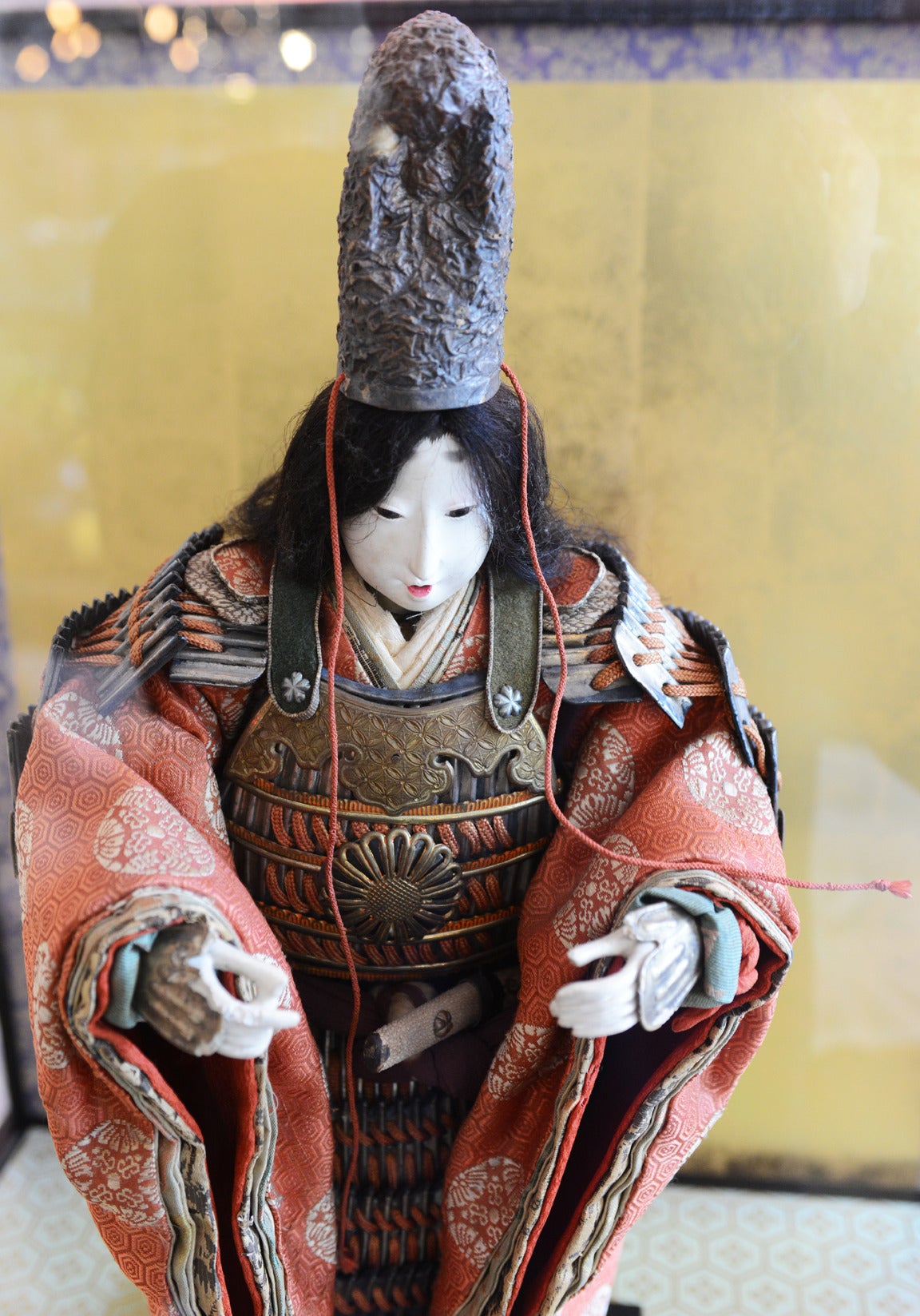 Japanese Empress Jingu in Glass Case Exceptional rare piece 1868