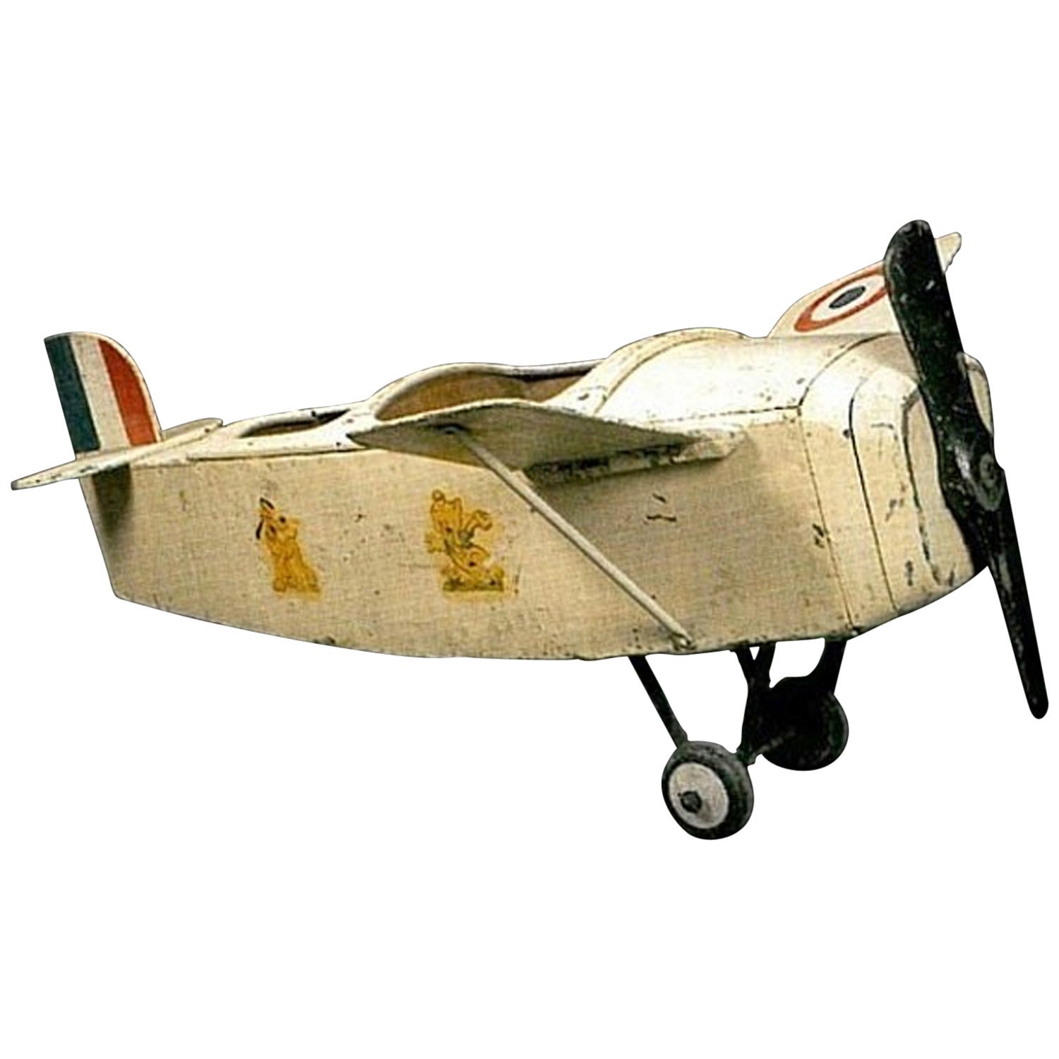 Two-Seat Aircraft Collector's Item Forain Art Exceptional Piece For Sale