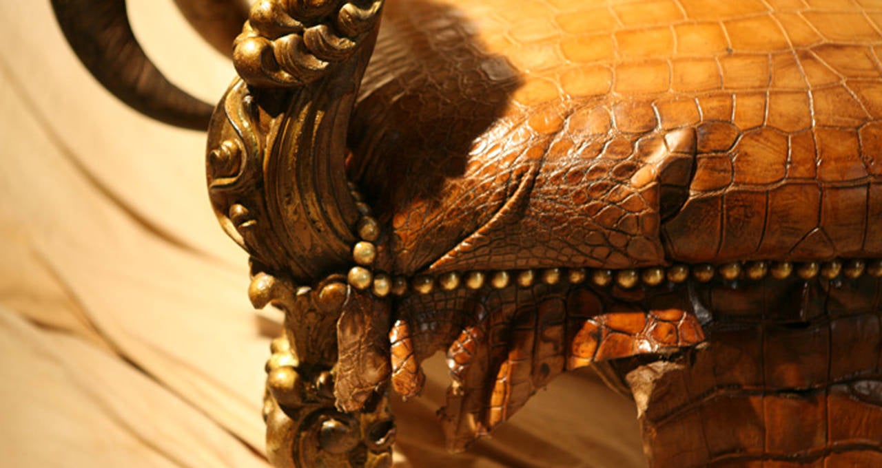 alligator leather chair
