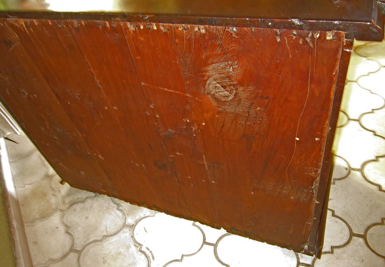 18th Century Mexican Mesquite Sacristy Comode with Inlaid Design, Oaxaca  For Sale 4