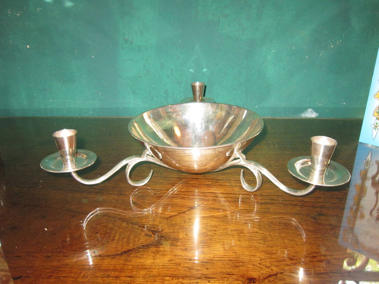 Mid-Century Modern Mid-Century Tane Centerpiece, Sterling Silver, design by Jose Marmolejo For Sale