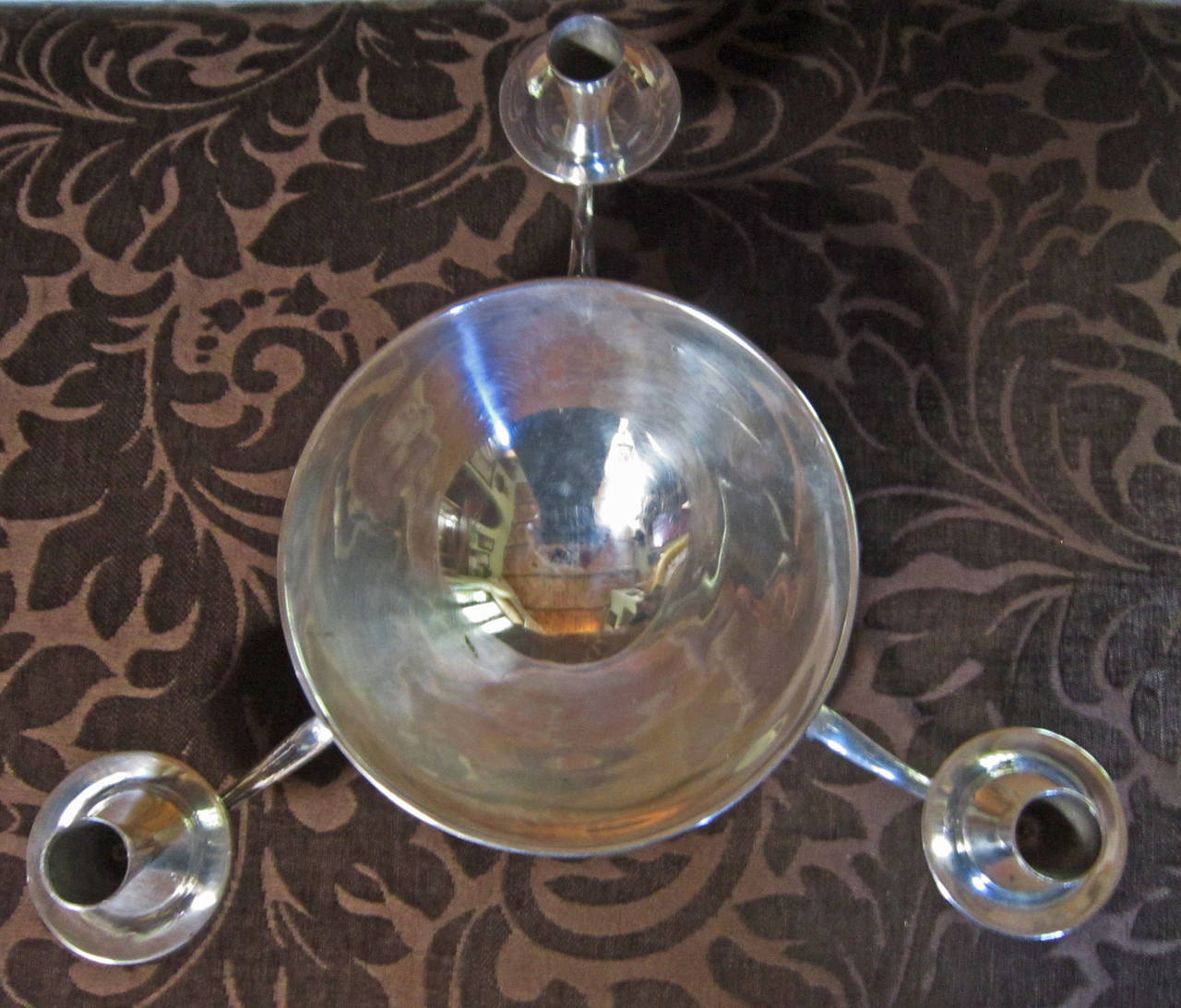 Hand-Crafted Mid-Century Tane Centerpiece, Sterling Silver, design by Jose Marmolejo For Sale