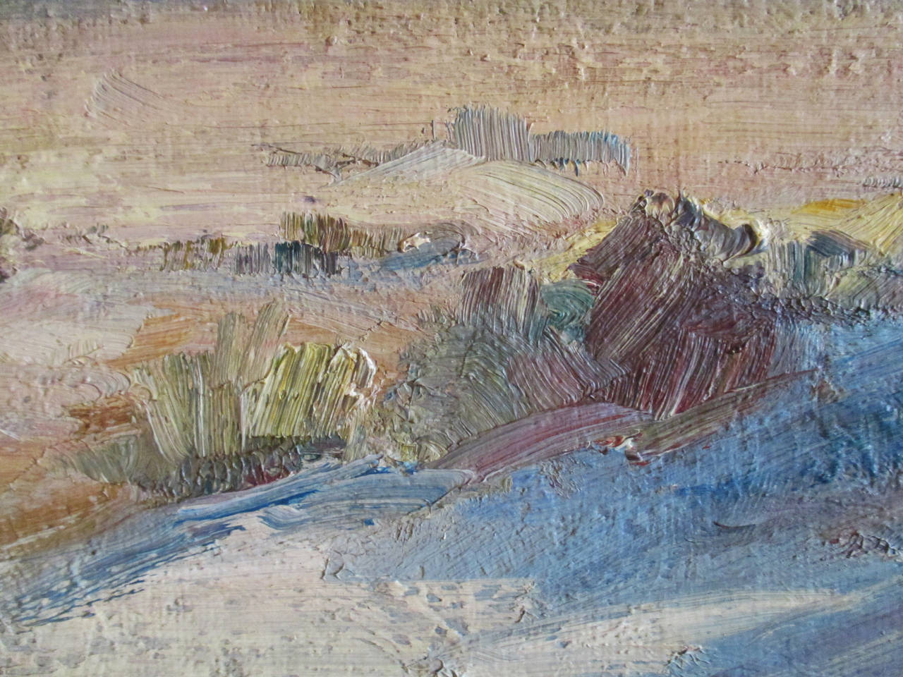 Jean Mannheim Plein Aire Painting, California Mountains In Excellent Condition For Sale In Ajijic, Jalisco