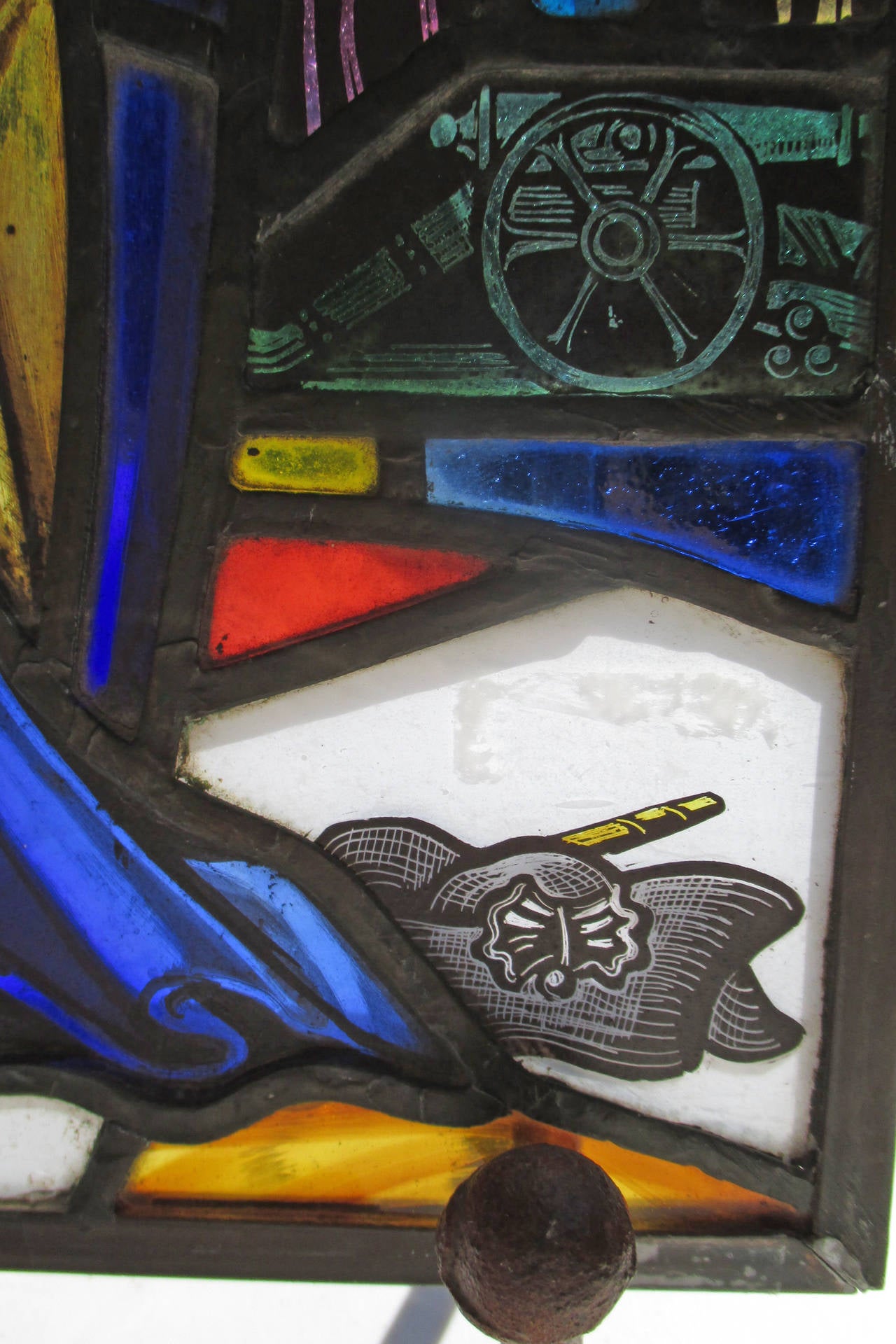 Washington's Prayer at Valley Forge; 19th C. Commemorative Stained Glass Panel, 1