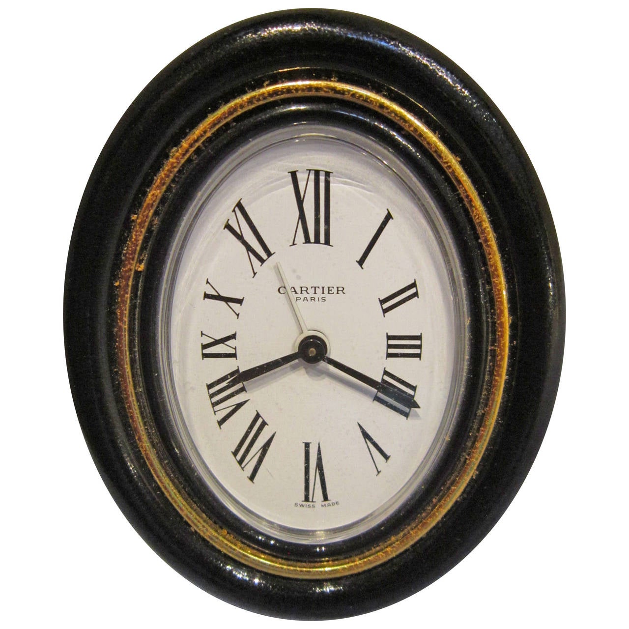 Vintage Cartier Pendulette Travel Alarm Clock and Case at 1stdibs
