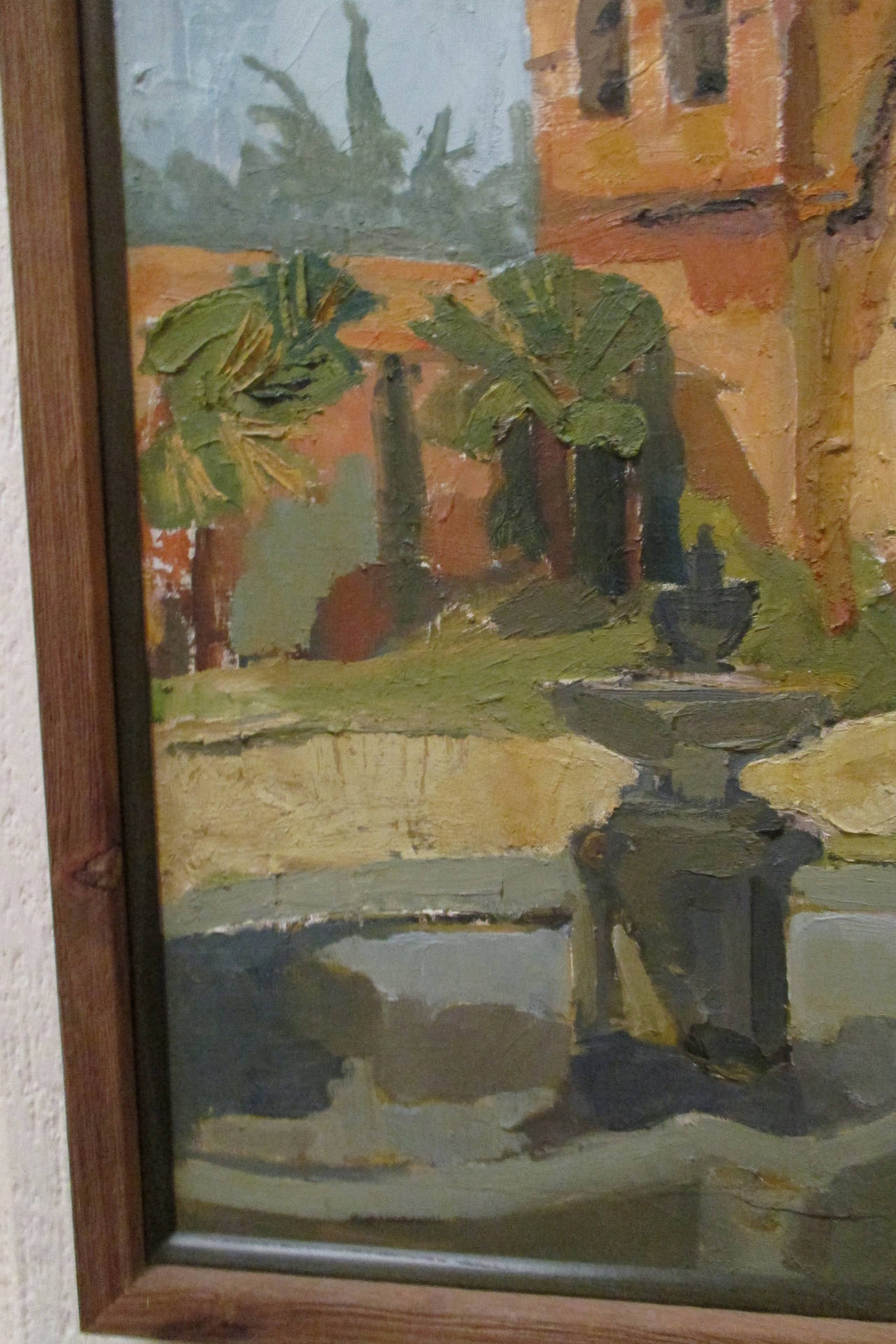 American California Mission by Mary Redington Stent, Oil on Canvas For Sale