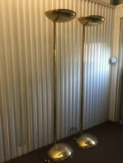 Solid Brass Torchieres in the Manner of Karl Springer