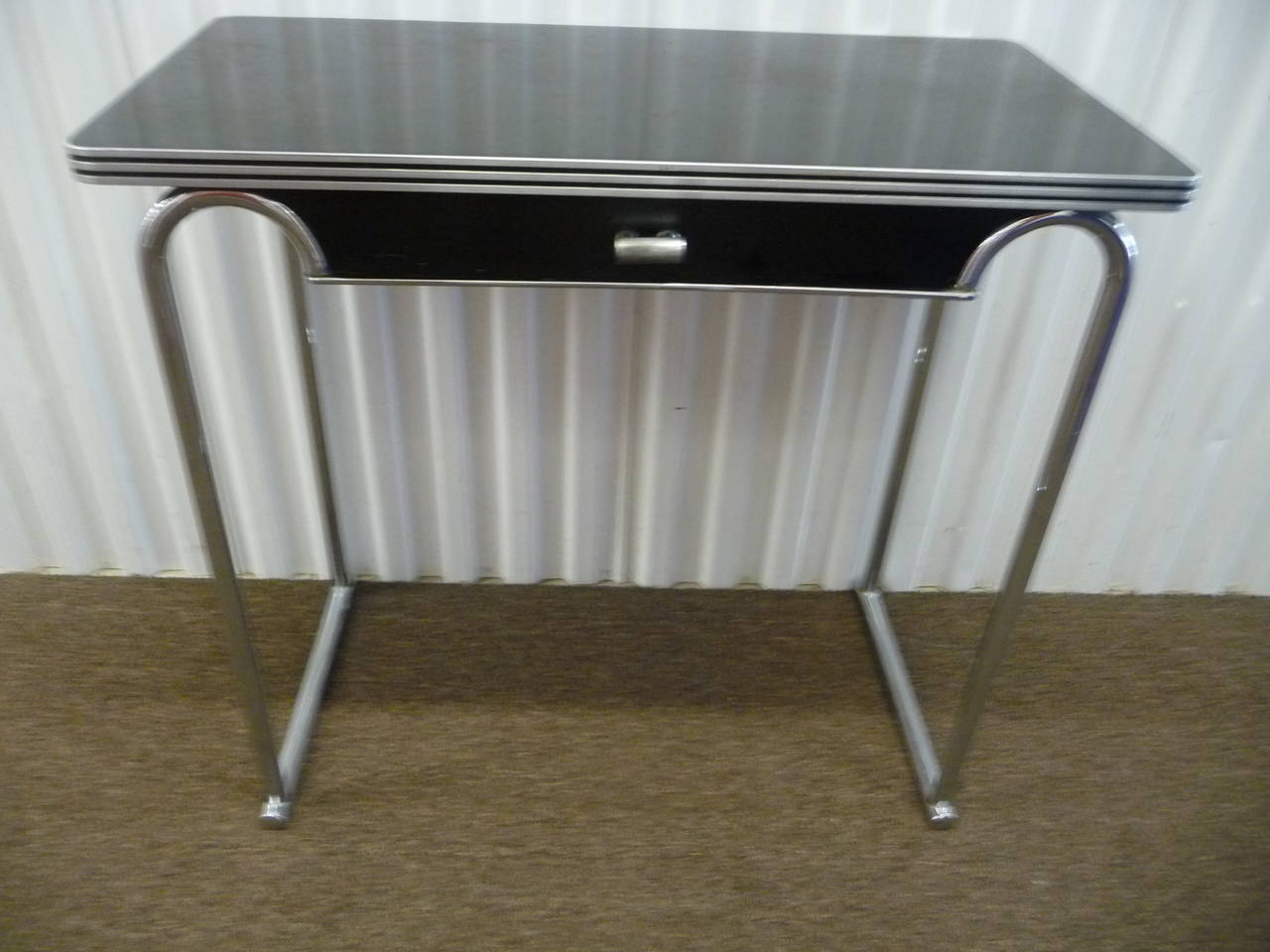 American Rare Dimunitive Gilbert Rohde Art Deco Console with Drawer For Sale