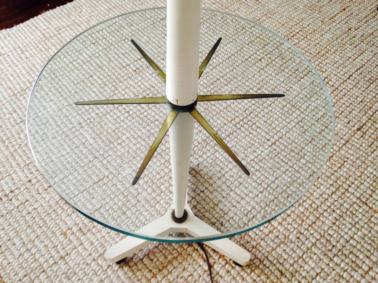 Hollywood Regency Brass Star Floor Lamp