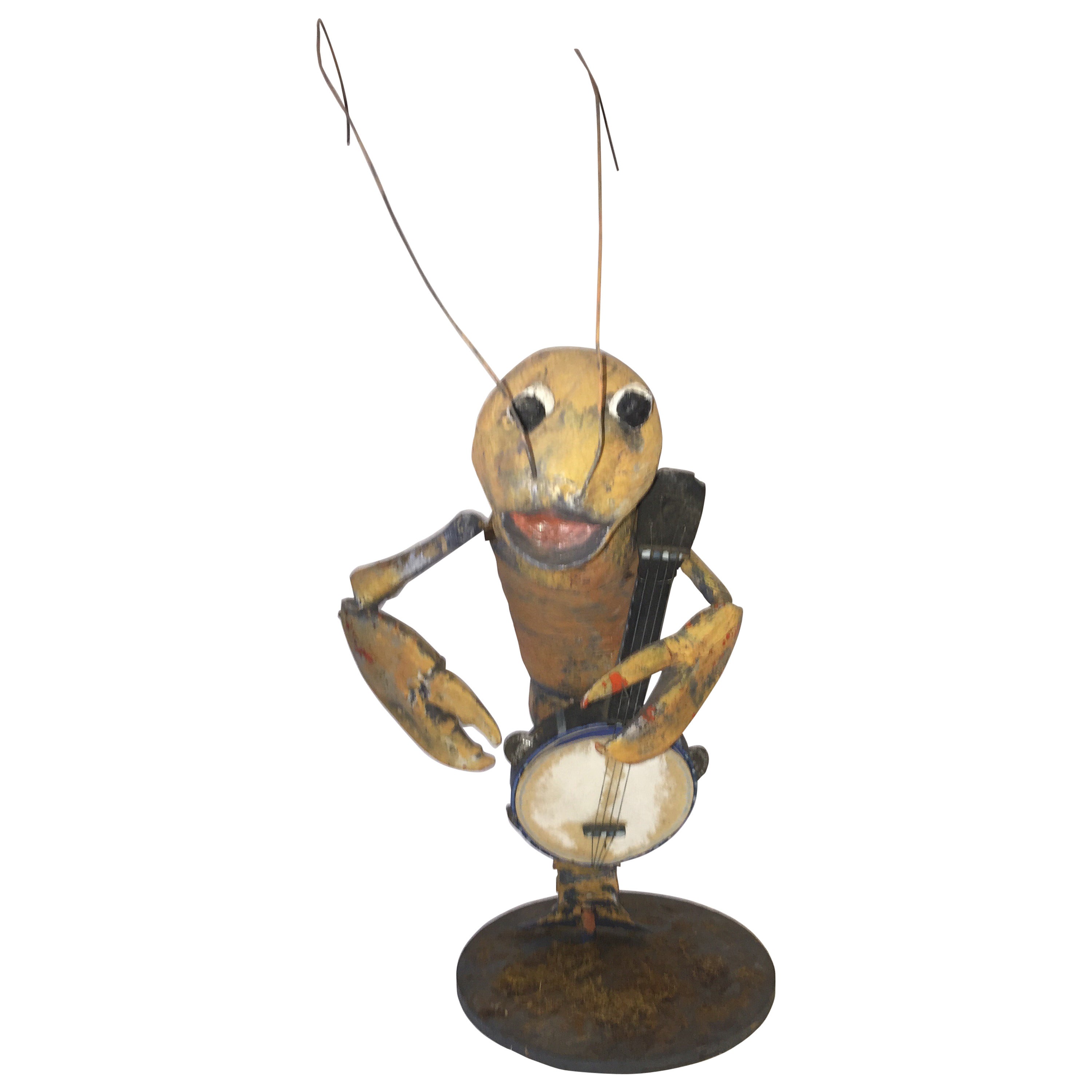 1940s Lobster Playing Banjo Automaton For Sale