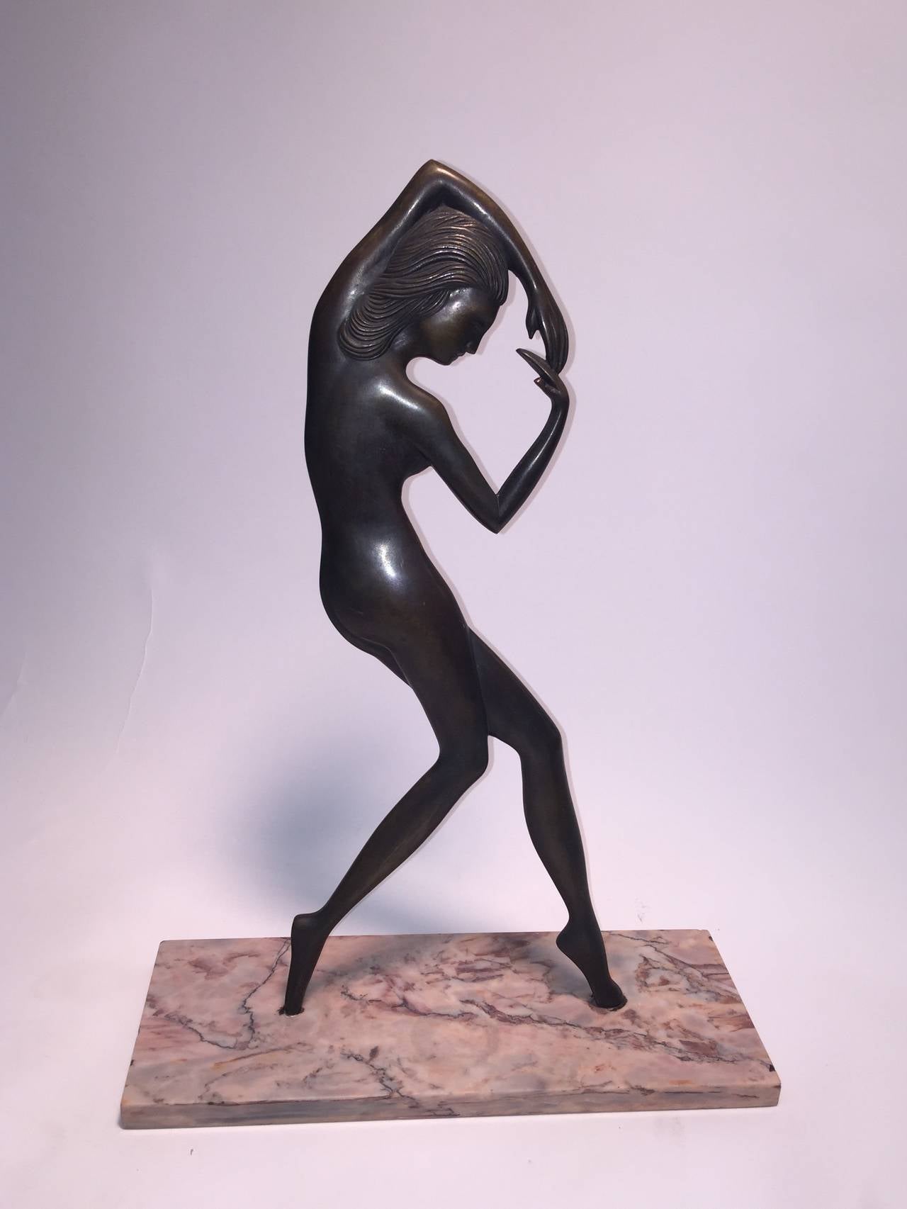 Art Deco Nude Bronze Attributed to Emory Seidel For Sale at 1stDibs