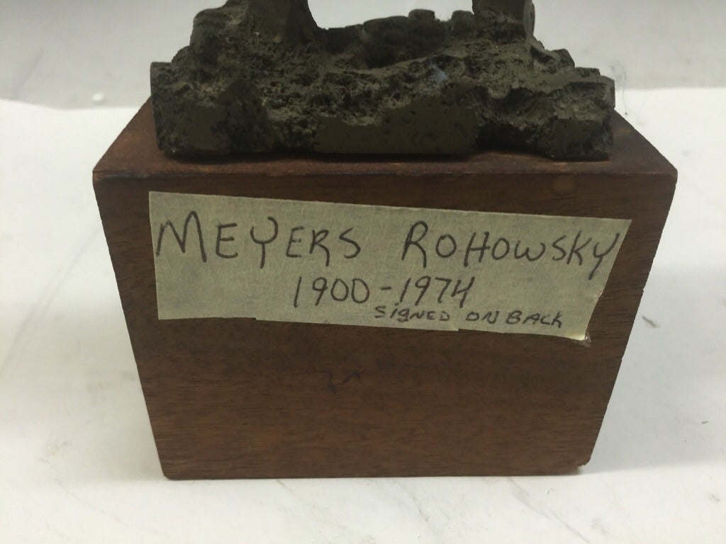 American Pair of Meyers Rohowsky Brutalist Abstract Bronzes For Sale