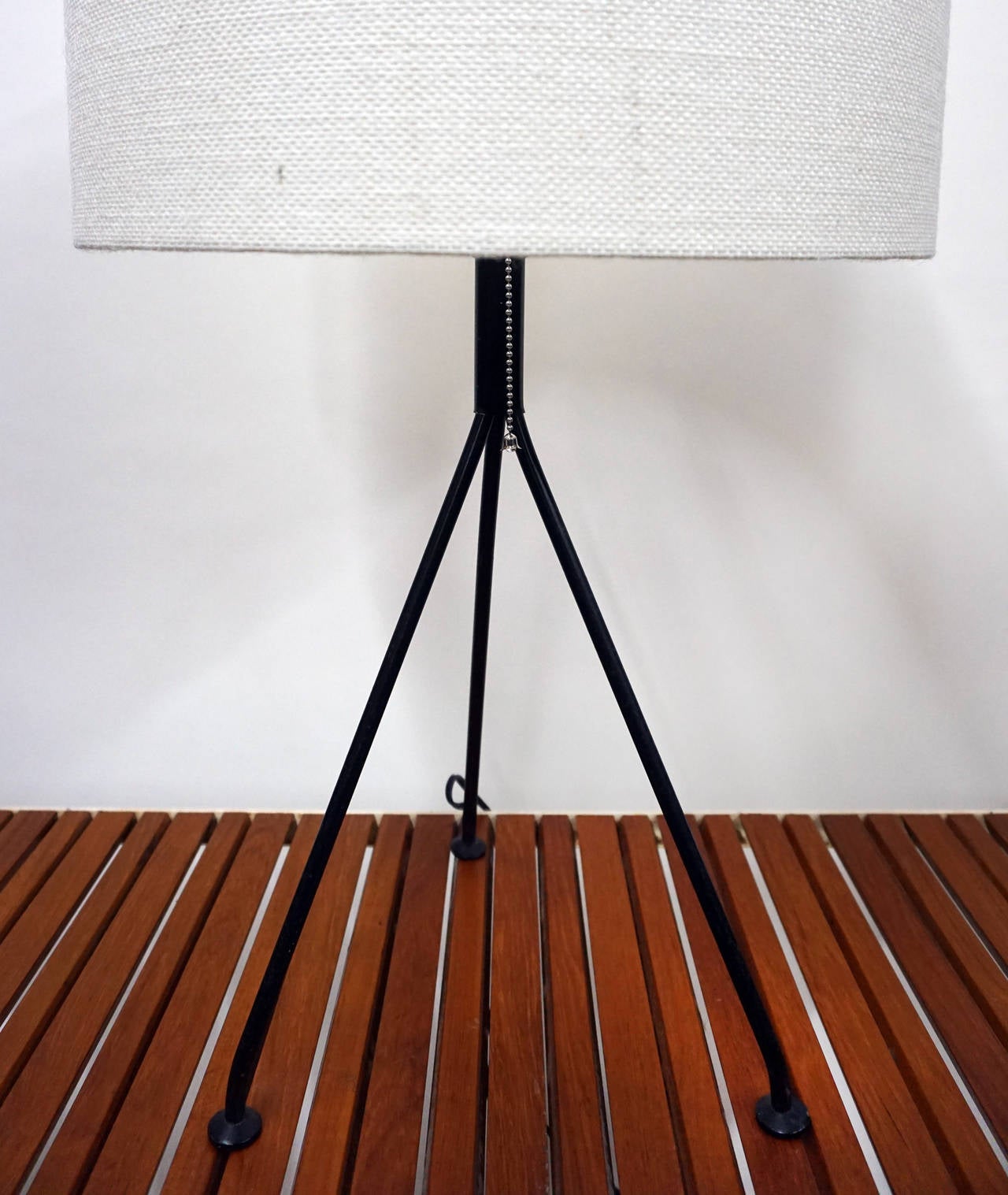 Gerald Thurston Iron Tripod Lamps for Lightolier at 1stDibs