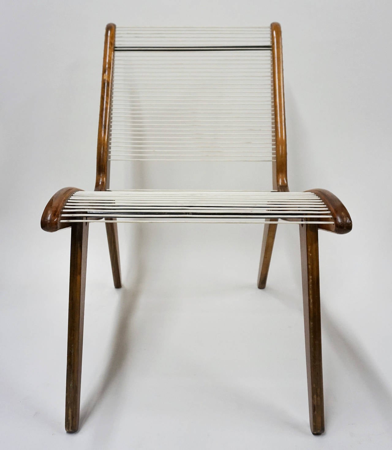 String Wood and Iron Chair by Carl Koch In Good Condition In San Diego, CA