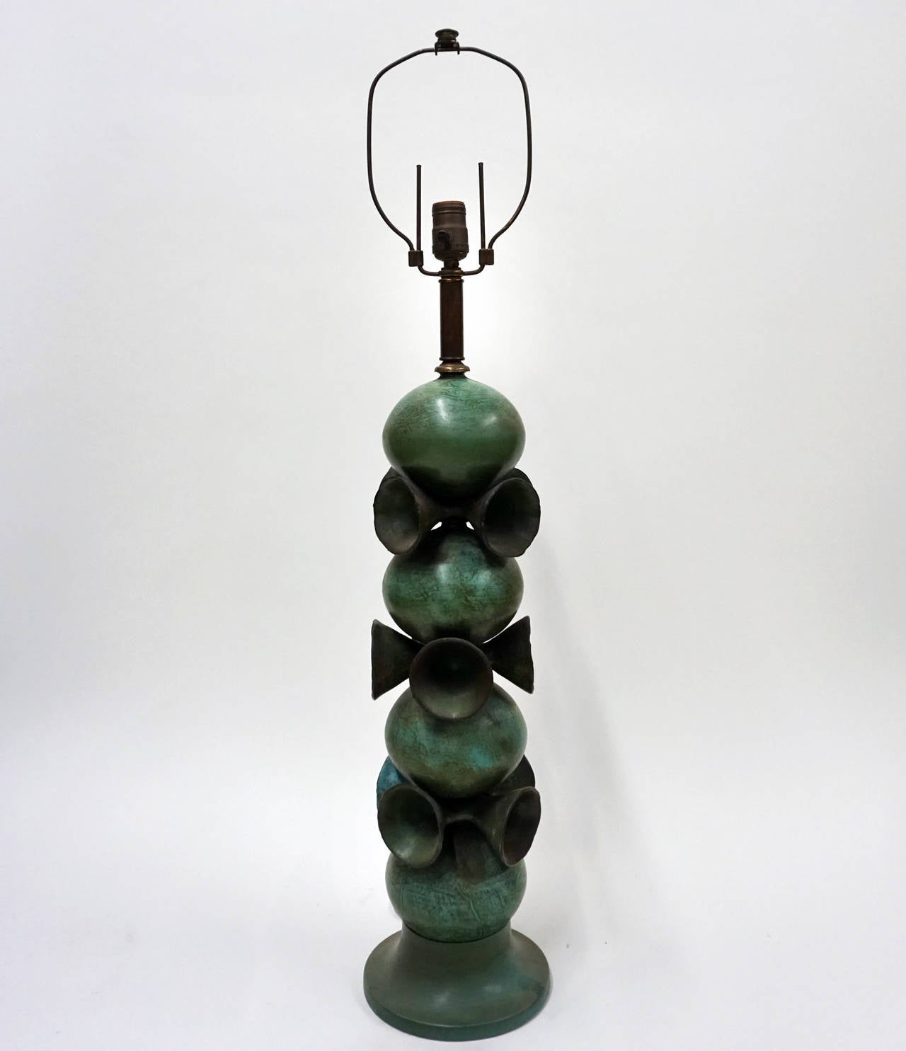 Mexican Folk Art Lamp with Maria Kipp Shade at 1stDibs