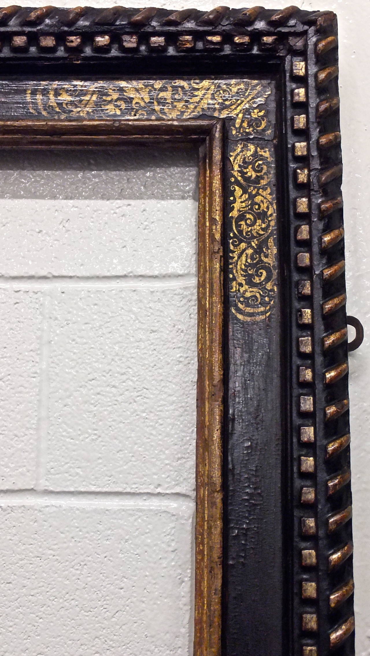 Dramatically Large Carved, Gilded and Polychrome Spanish Baroque Frame