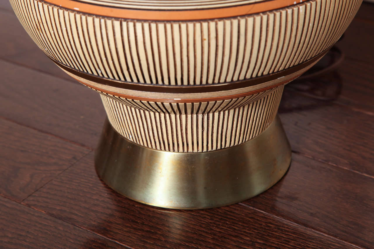 American Mid Century Ceramic Lamp by Quartite Creative Corp.