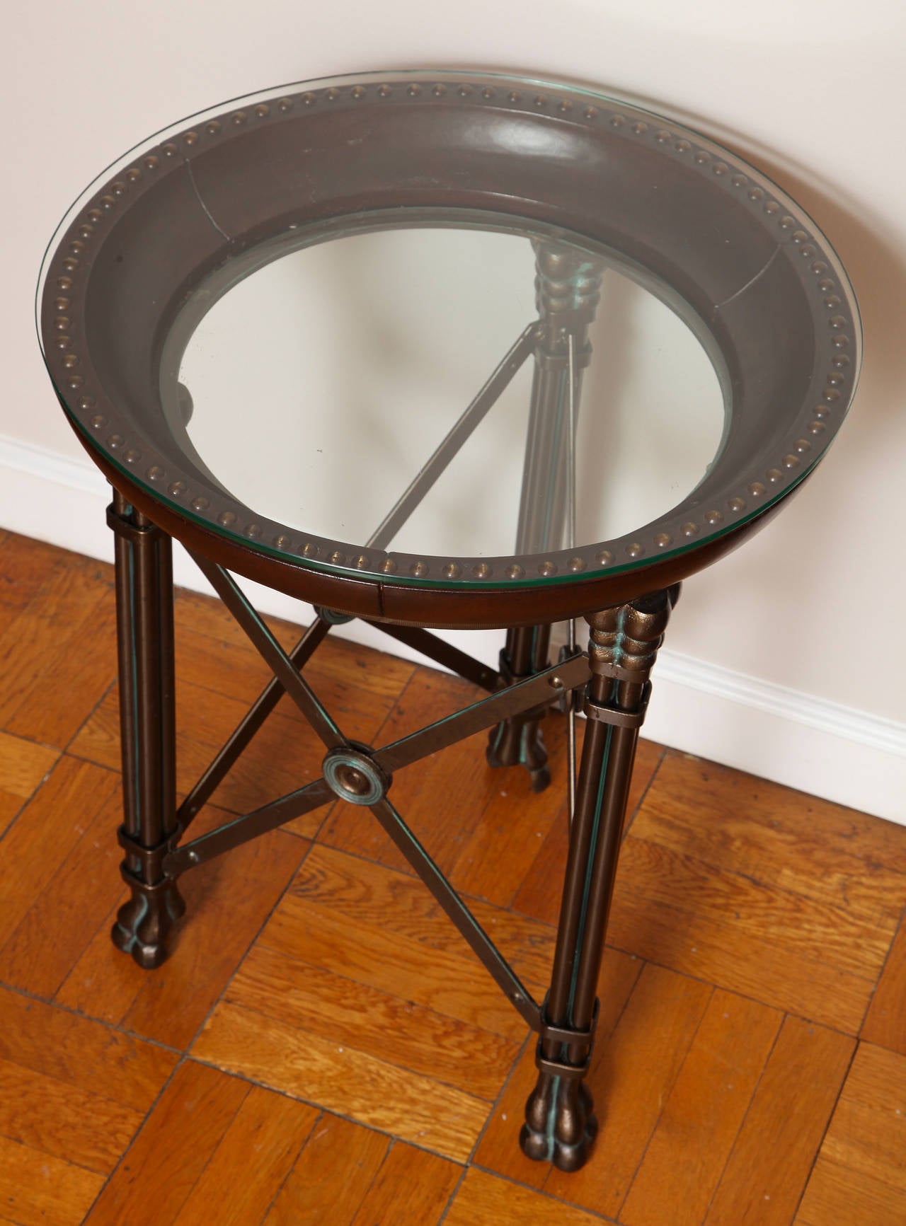 Pair of Circular Brass Side Tables by Maitland-Smith 5
