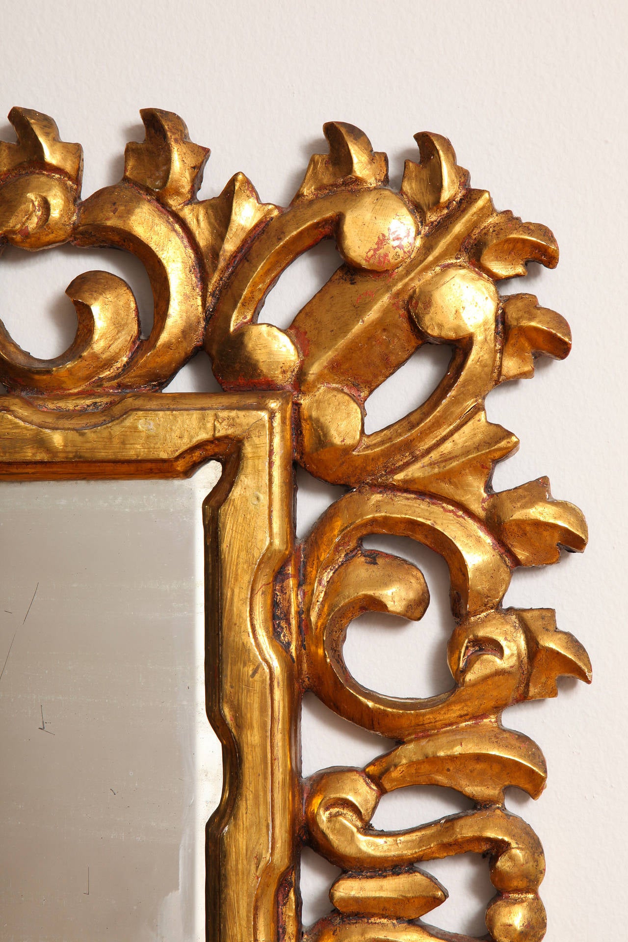 Early 20th Century Carved and Gilded Italian Baroque Style Mirror Frame