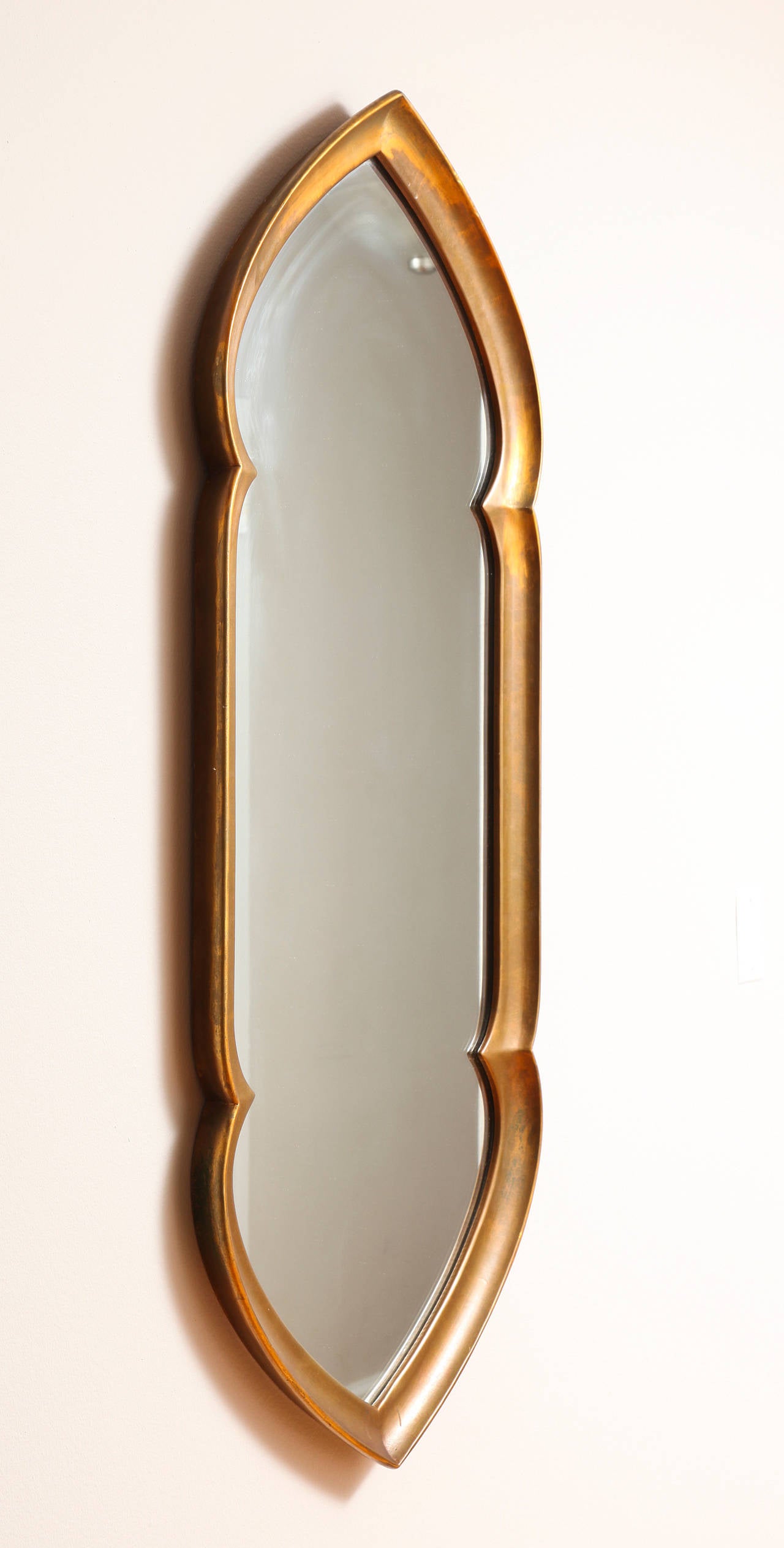 Giltwood Mid-Century Modern Gilt Mirror in Arabesque Form by La Barge