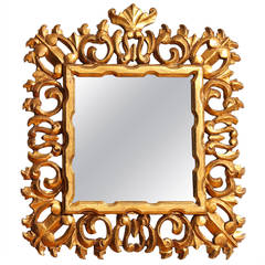 Carved and Gilded Italian Baroque Style Mirror Frame 8