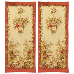 Pair of French Aubusson Portieres, "Entre Fenetres," circa 1870 1