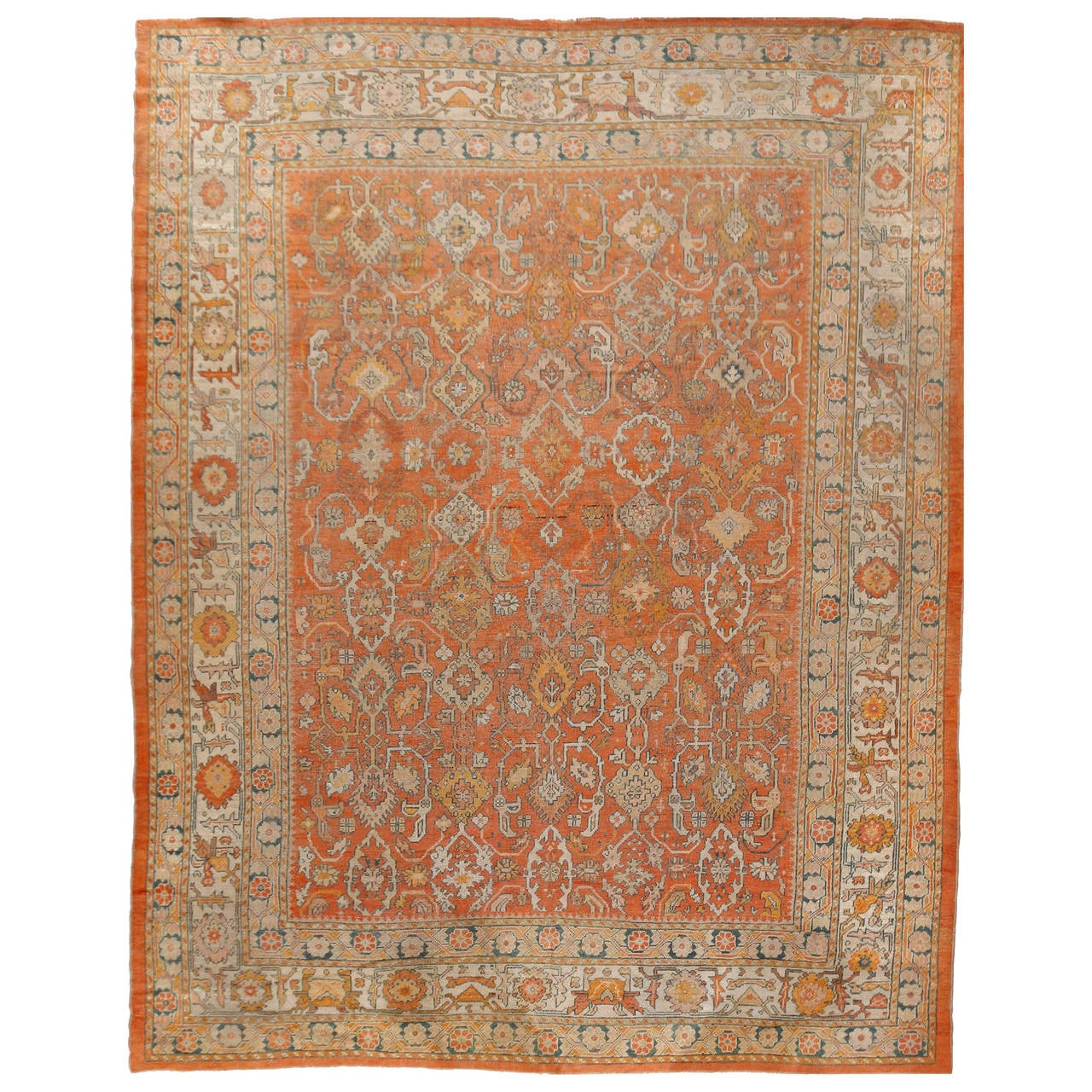 Antique Oushak Rug For Sale at 1stdibs
