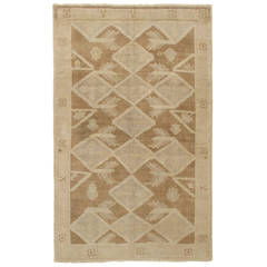 Vintage Turkish Oushak Rug 11