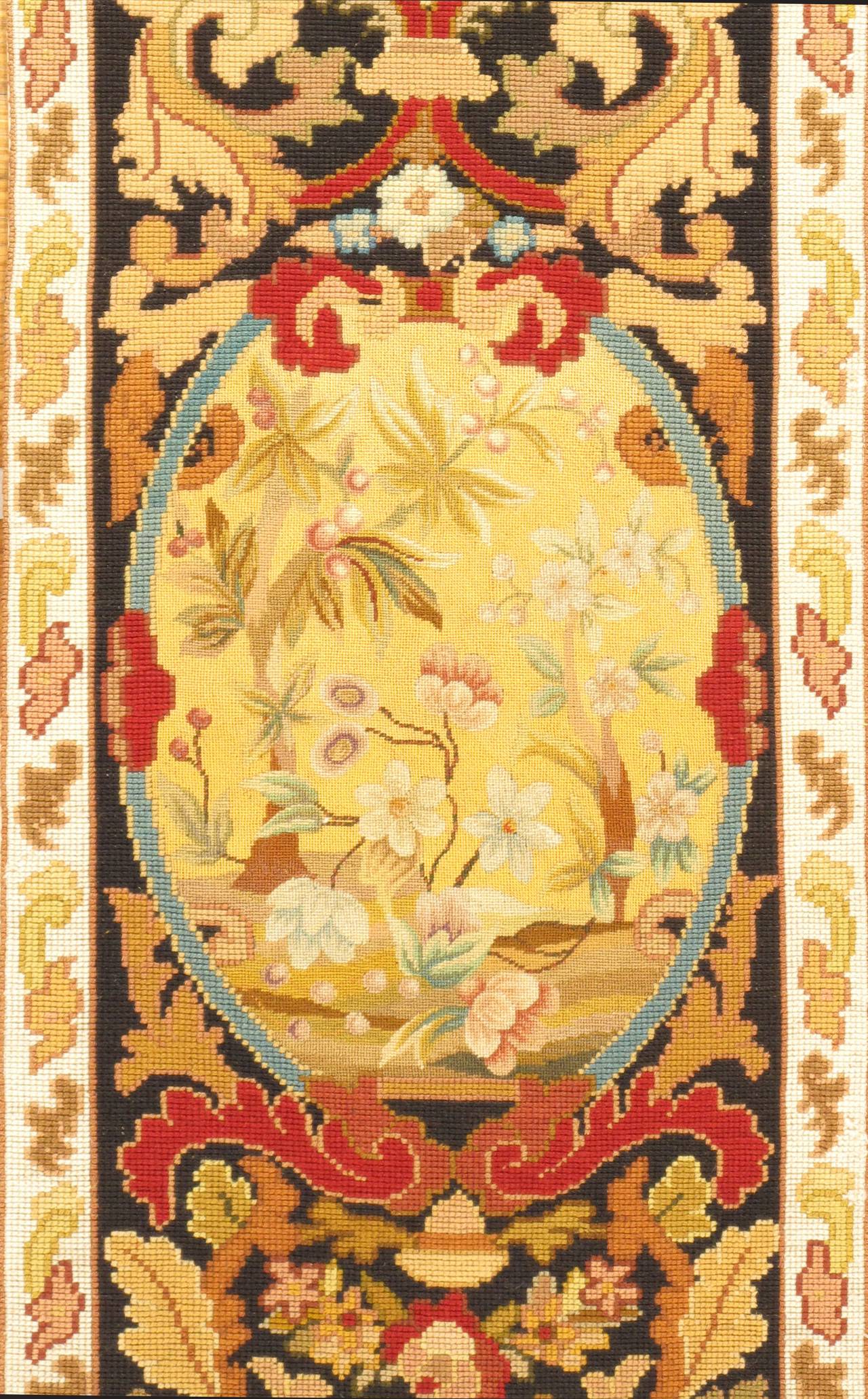 Set of Five French Needlepoint Panels, circa 1880 For Sale at 1stdibs