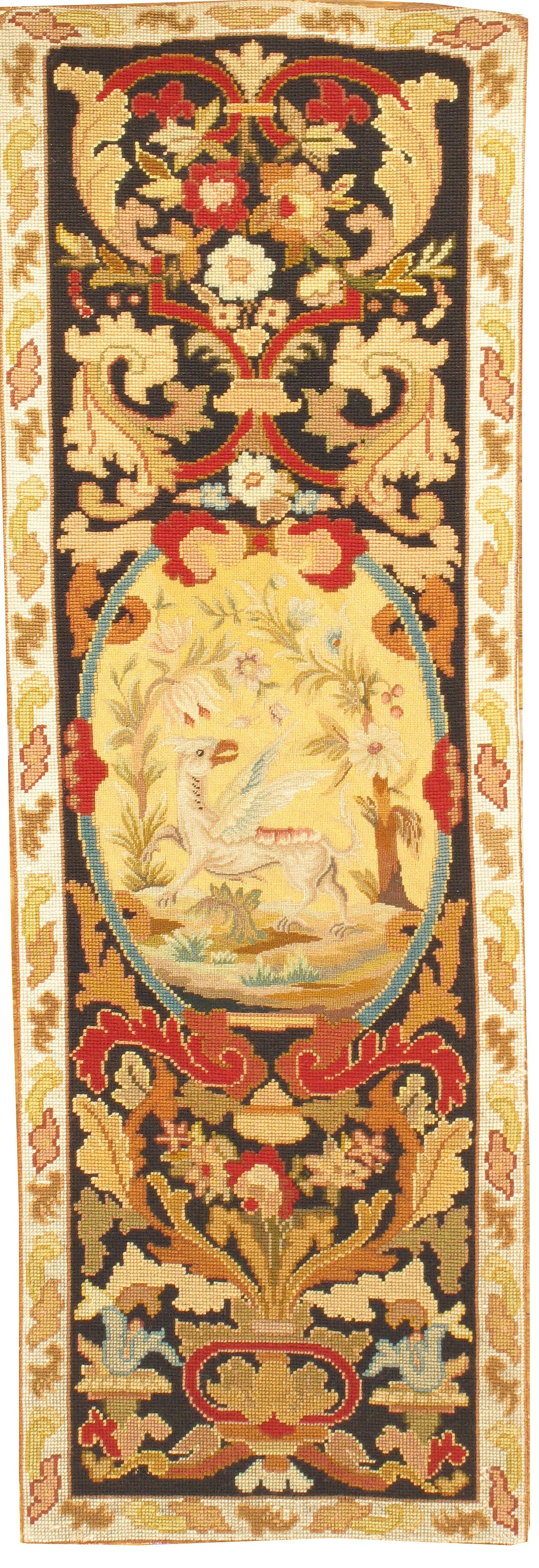 Set of Five French Needlepoint Panels, circa 1880 For Sale at 1stdibs