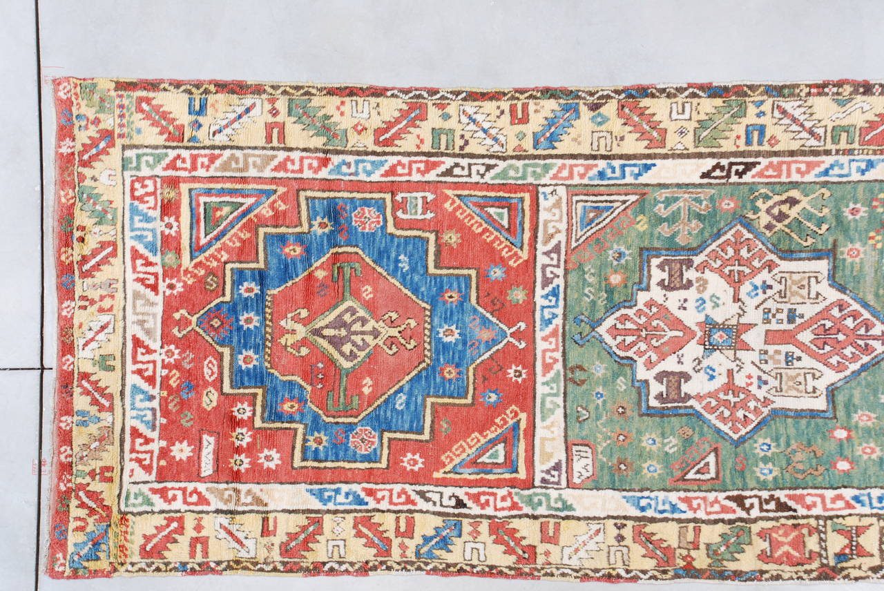 Antique Konya Turkish Oriental Rug