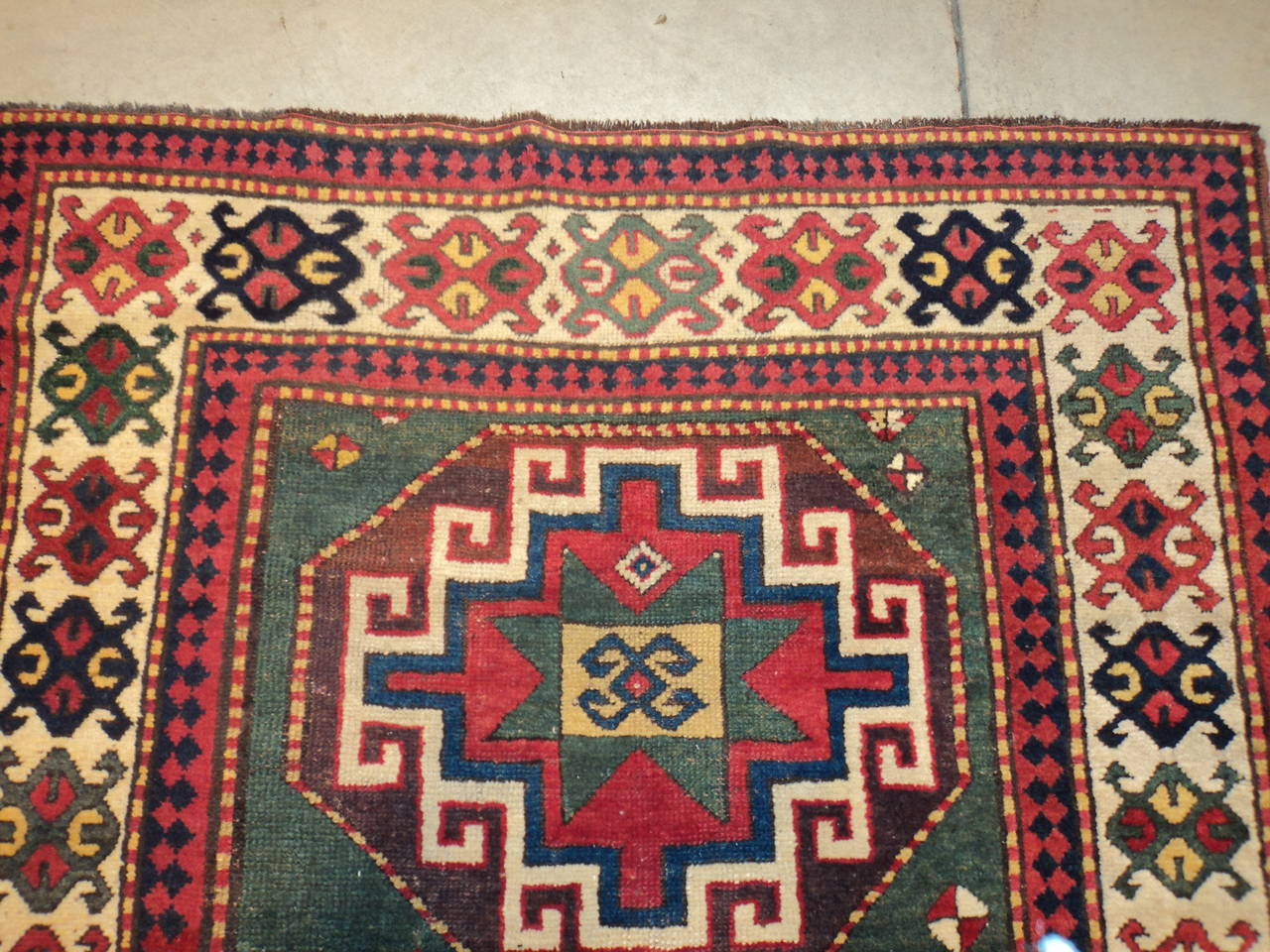 Antique Kazak Oriental Rug