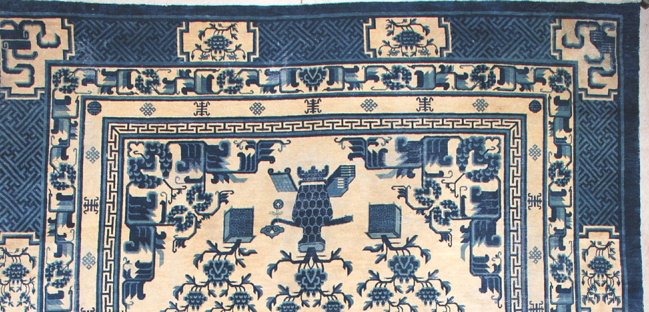 Antique 19th Century Peking Chinese Oriental Rug