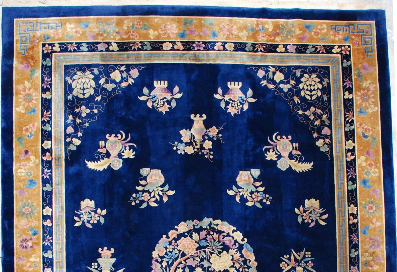Vintage Art Deco Chinese Oriental Rug