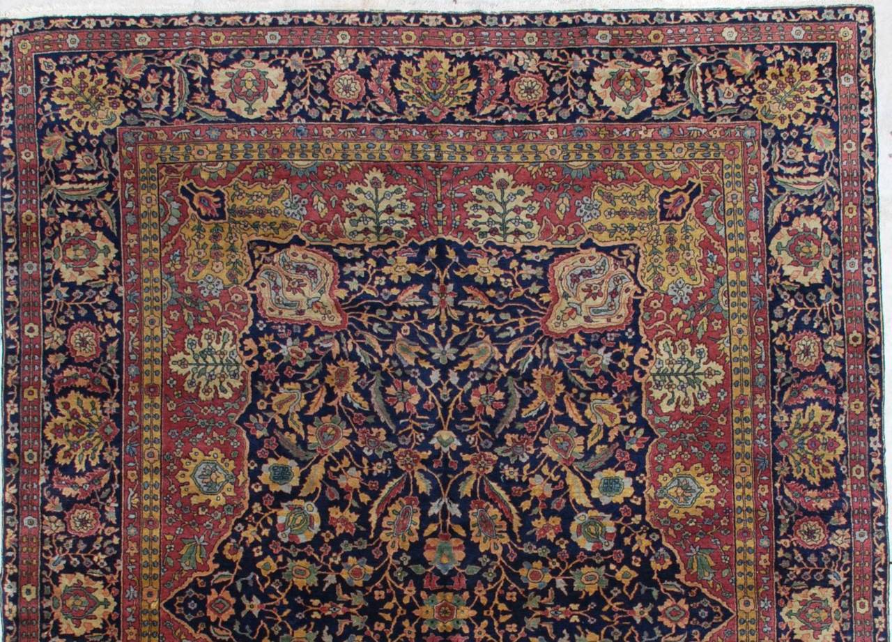 Antique Amritsar Oriental Rug from India of Pashmina Wool