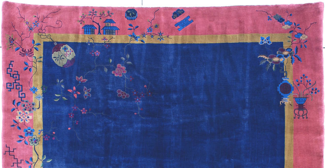 Vintage Art Deco Chinese Antique Oriental Rug