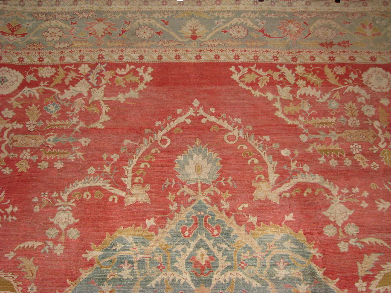 Oushak rugs (also spelled Usak or Ushak) originated in the small town of Oushak in west central Anatolia, which is about 310 miles south of Istanbul, Turkey. Oushak rugs have long been known for their beauty and elegance. These were the favored rugs