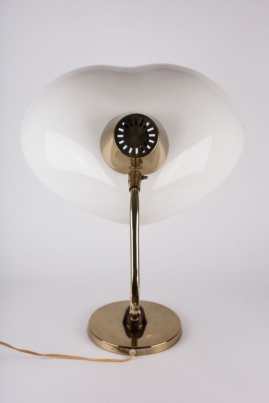 Mid-20th Century White Table Lamp by Prescolite