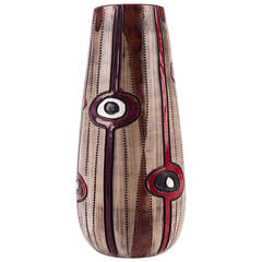 Eyes Vase by Fratelli Fanciullacci for Raymor, Pottery Handmade in Italy, 1960s