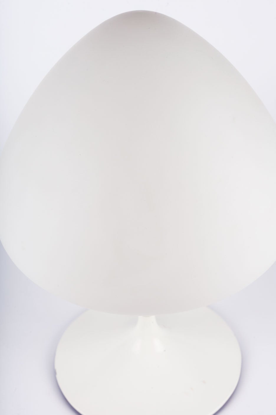 American Mid-Century White Mushroom Table Lamp by Laurel, White Glass, USA, 1960
