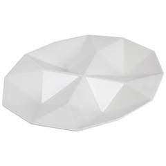 Finnish Dish Origami by Kaj Franck for Arabia of Finland, White Ceramic, 1960s