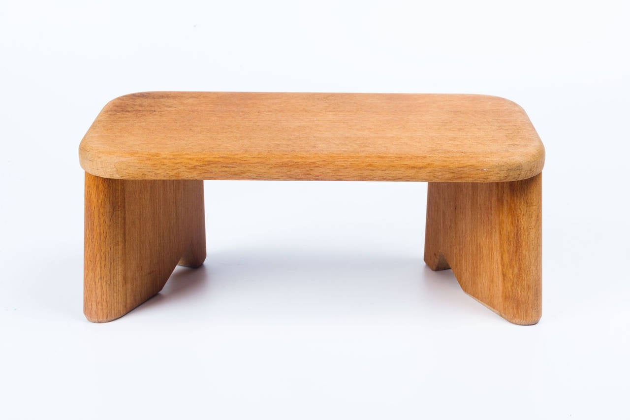 Small French Meditation Wood Stools by Alain Gaubert, Beechwood, 1980s 4