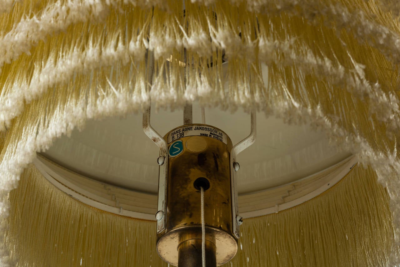 Mid-20th Century Silk Fringe Lamp by Hans-Agne Jakobsson