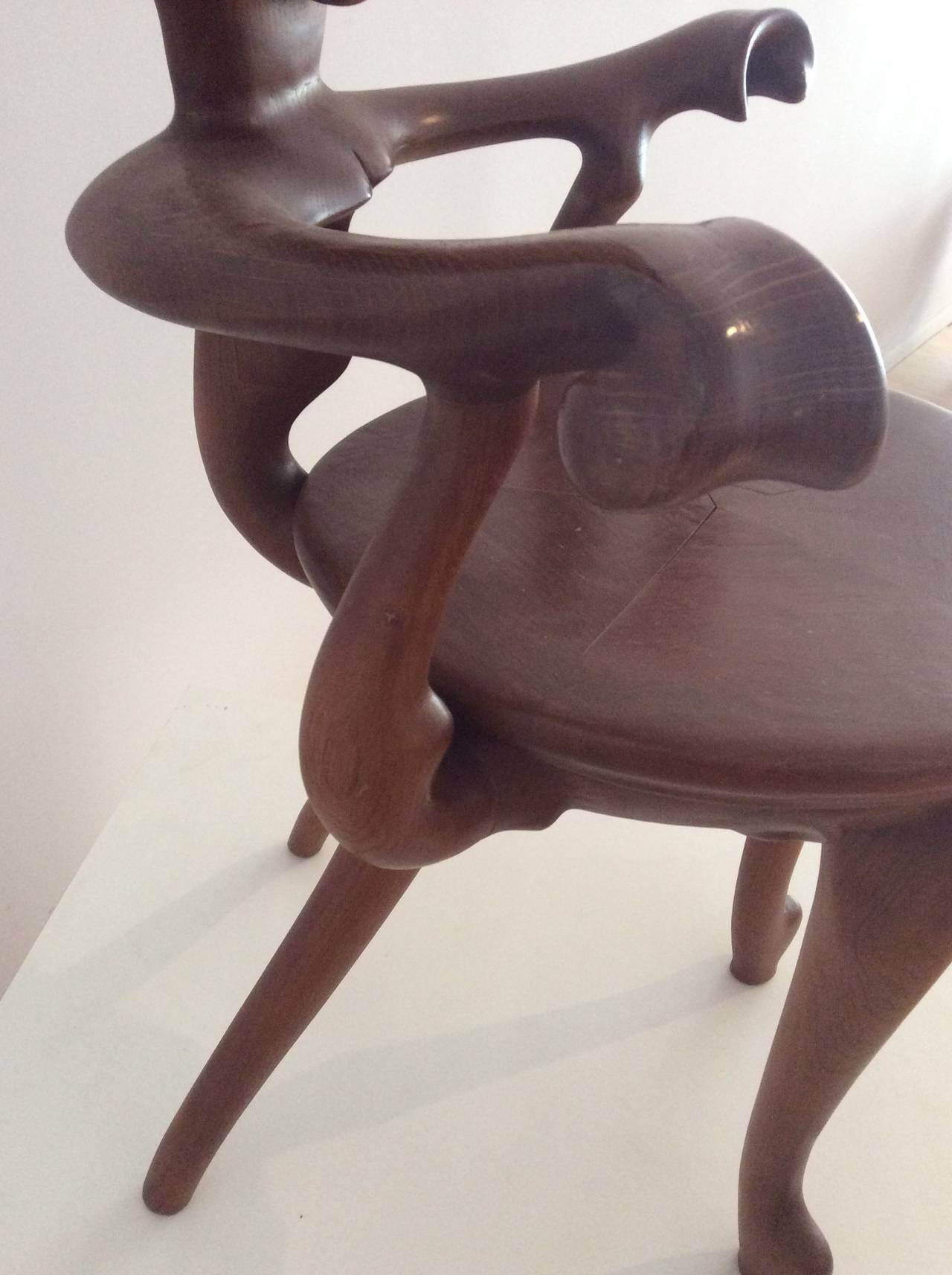 Carved Calvet Armchair by Antoni Gaudí For Sale