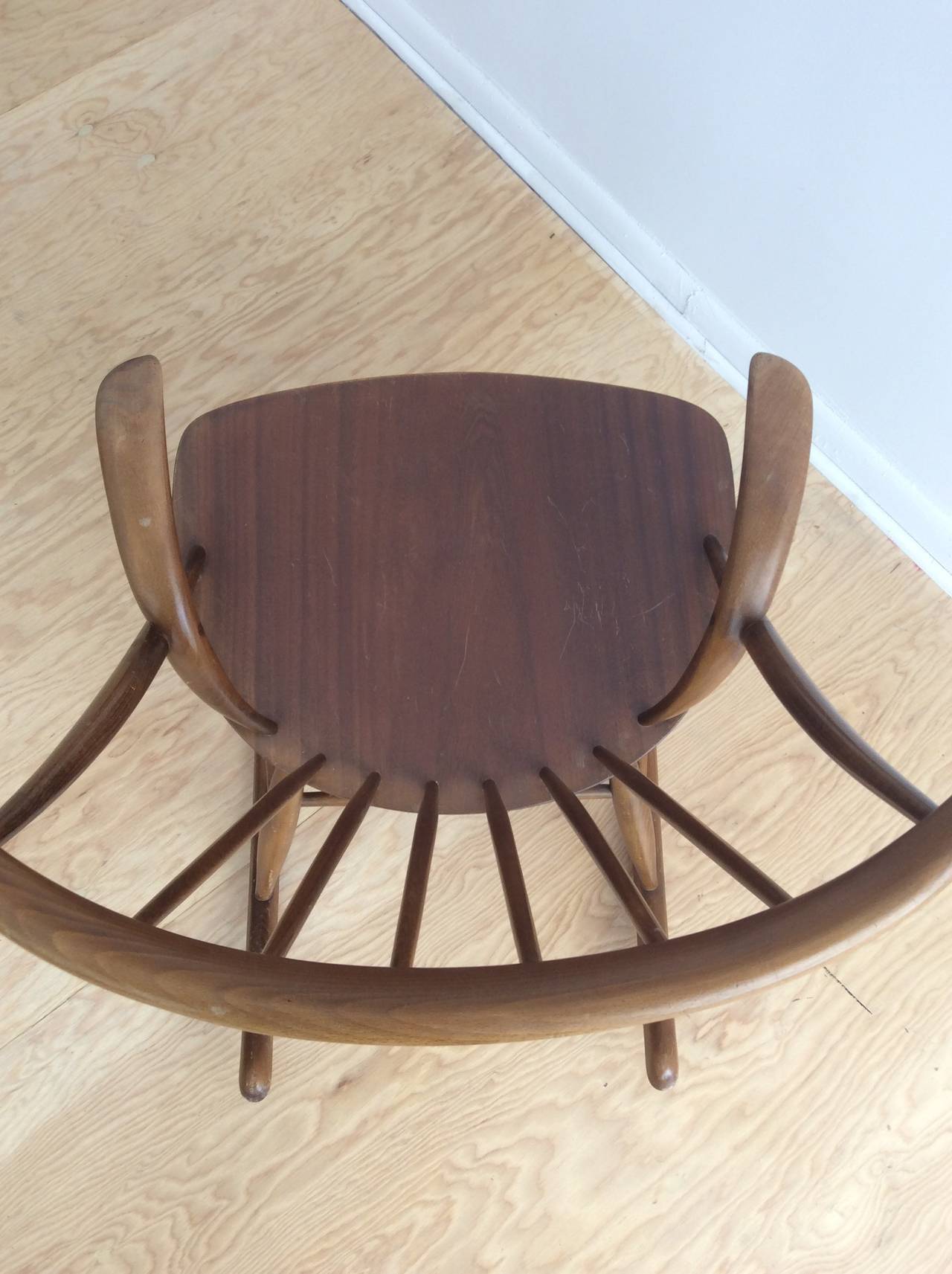 Danish Rocking Chair by Illum Wikkelso For Sale