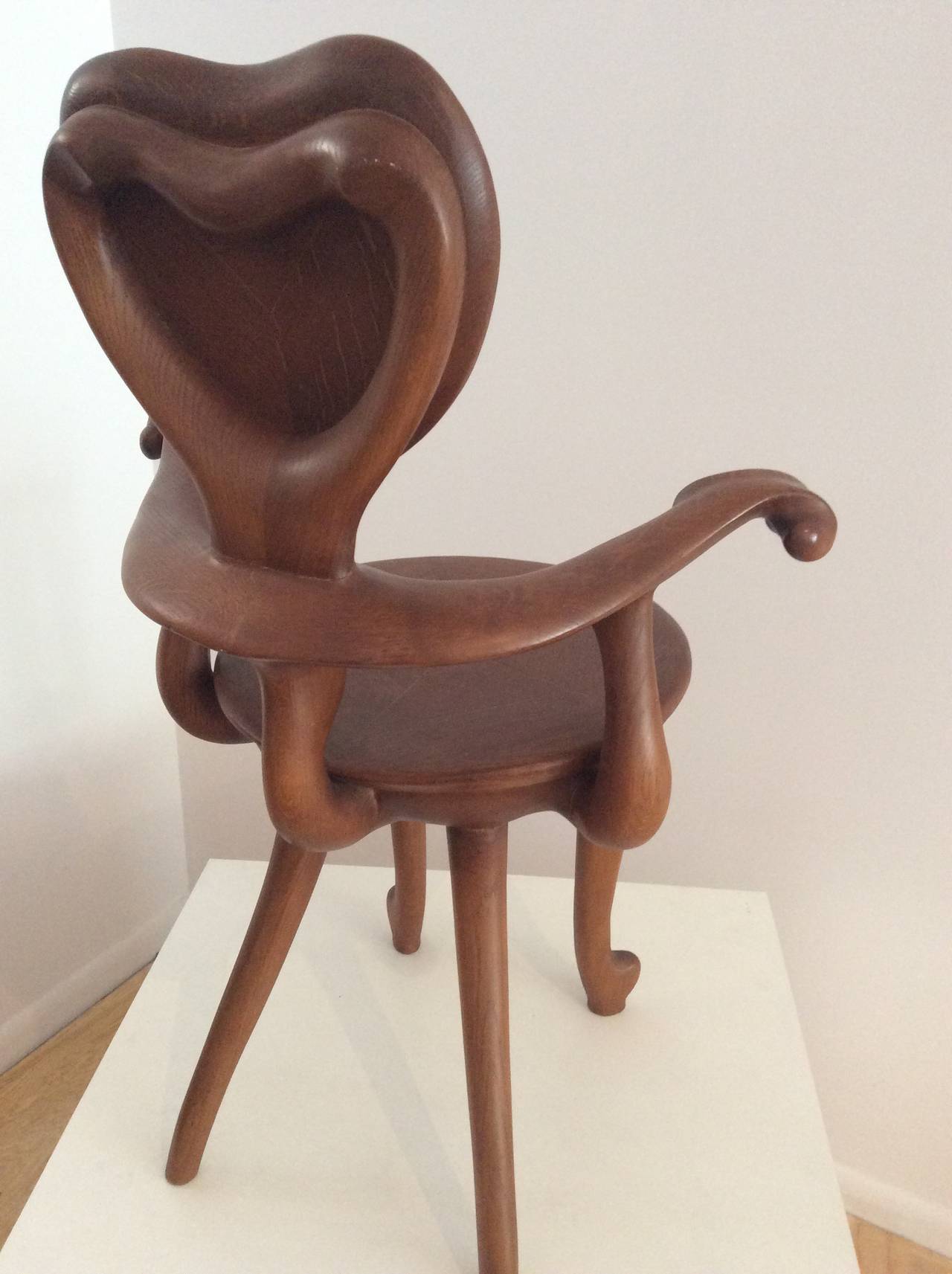 Oak Calvet Armchair by Antoni Gaudí For Sale