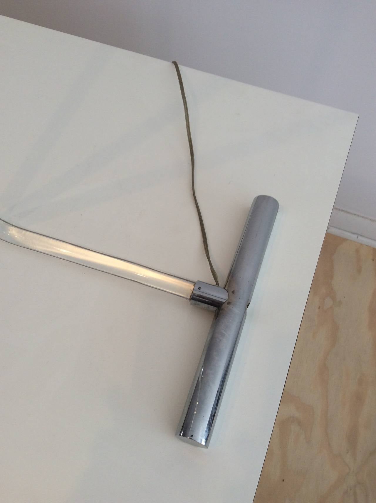 Lucite Floor Lamp by Peter Hamburger for Kovacs