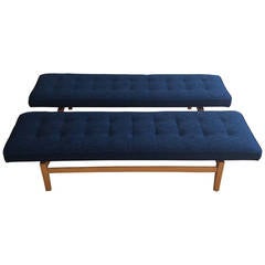 Pair of Six Foot Upholstered Benches by Jens Risom