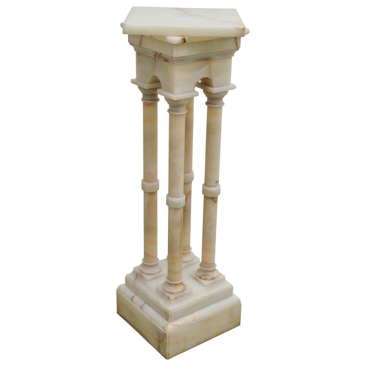White Onyx Pedestal For Sale at 1stdibs